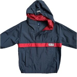 GAP Boys 1/4 Zip Lightweight Jacket Windbreader Hooded Rain Coat Age 9-10 Anorak